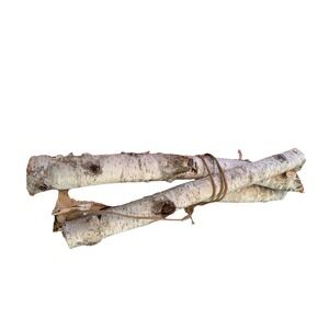 3 White Birch Wood Logs Decorative Long 20" wedding rustic
